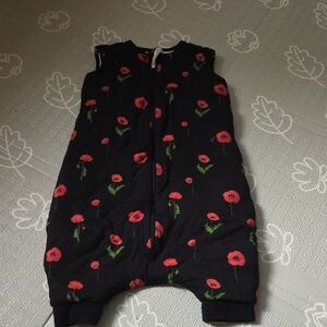 Floral Black Sleeveless Romper